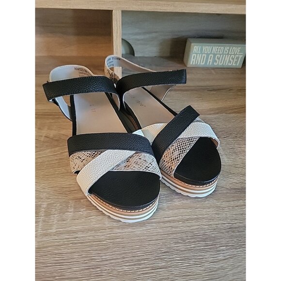 David Tate Echo Women's Slip On Shoes Sandals Leather  Platform Slides 7.5 W - Picture 4 of 10